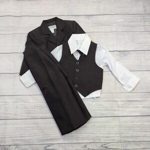 1 Peanut Butter Collection Chocolate Brown 5 Piece Suit